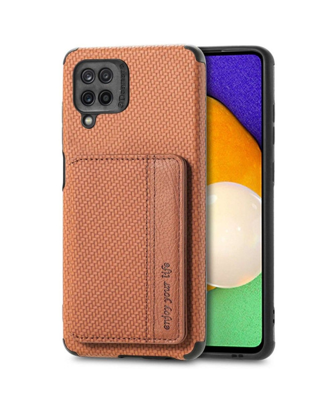 Coque Samsung Galaxy M33 5G Fibre Carbone Porte Cartes Fonction Support