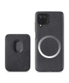 Coque Samsung Galaxy M33 5G Fibre de Carbone Porte-cartes magnétique