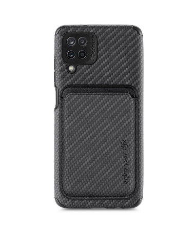 Coque Samsung Galaxy M33 5G Fibre de Carbone Porte-cartes magnétique