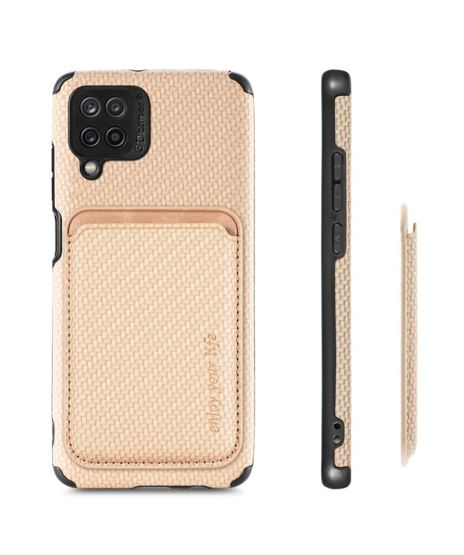 Coque Samsung Galaxy M33 5G Fibre de Carbone Porte-cartes magnétique