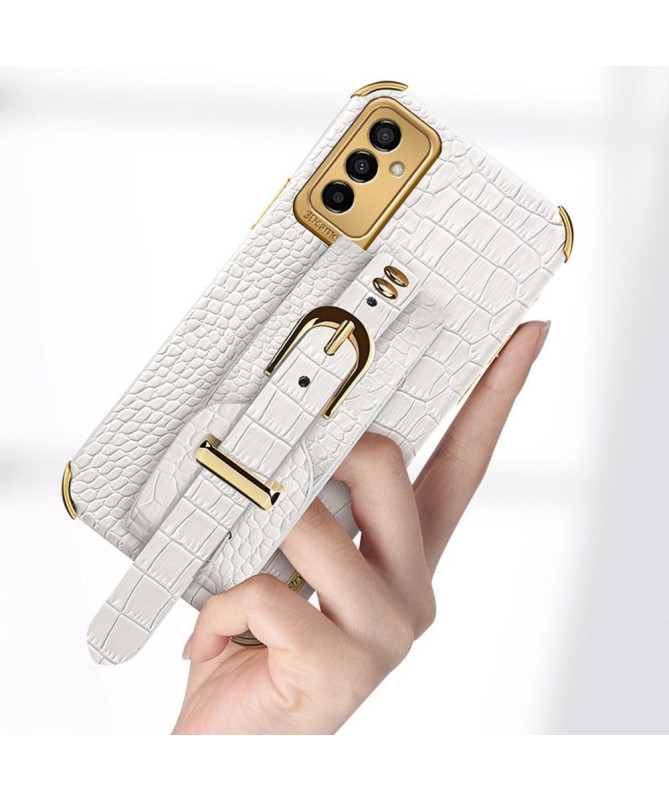 Coque Samsung Galaxy M23 5G Effet Croco avec Sangle