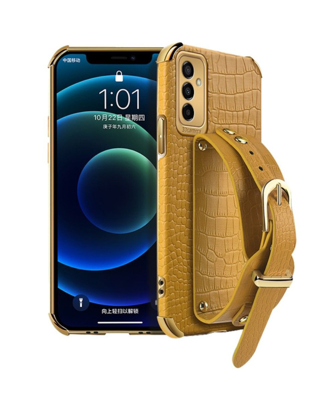 Coque Samsung Galaxy M23 5G Effet Croco avec Sangle