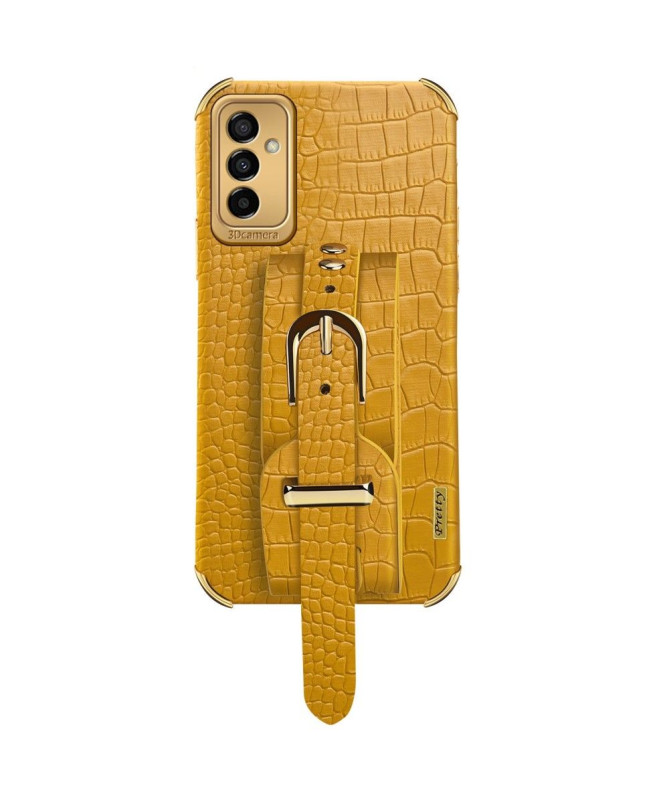 Coque Samsung Galaxy M23 5G Effet Croco avec Sangle