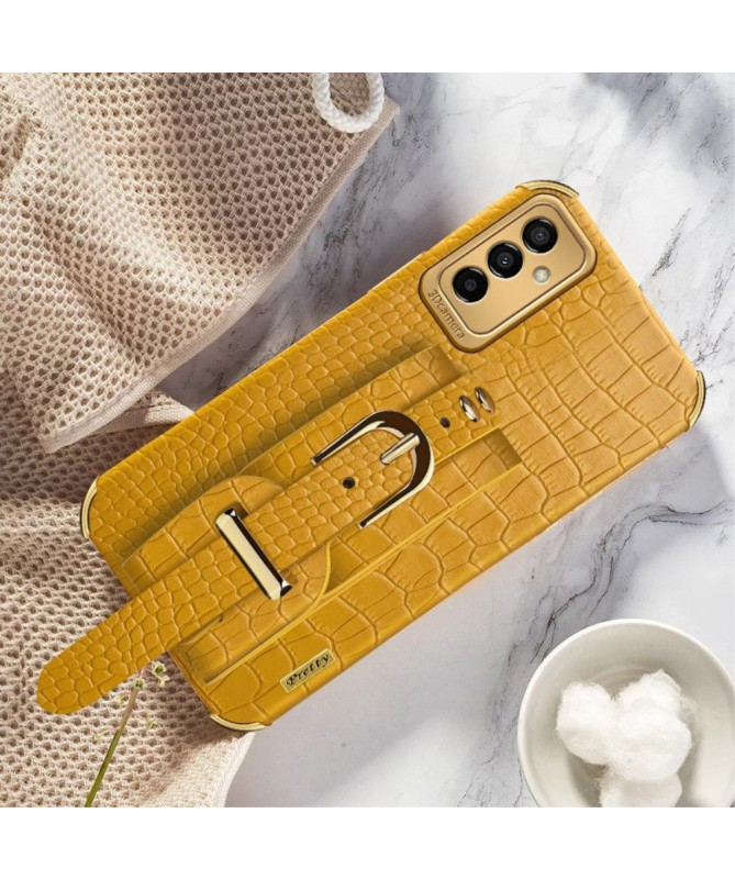 Coque Samsung Galaxy M23 5G Effet Croco avec Sangle