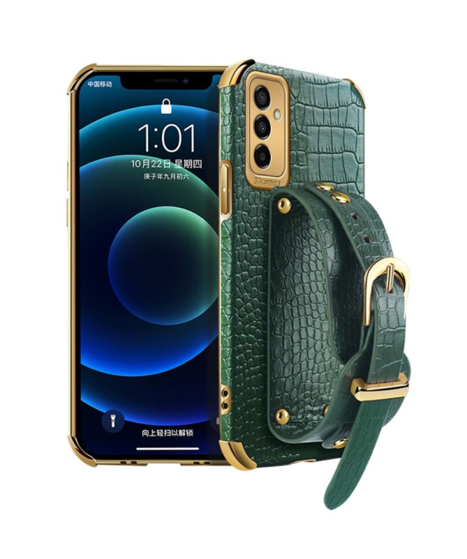 Coque Samsung Galaxy M23 5G Effet Croco avec Sangle