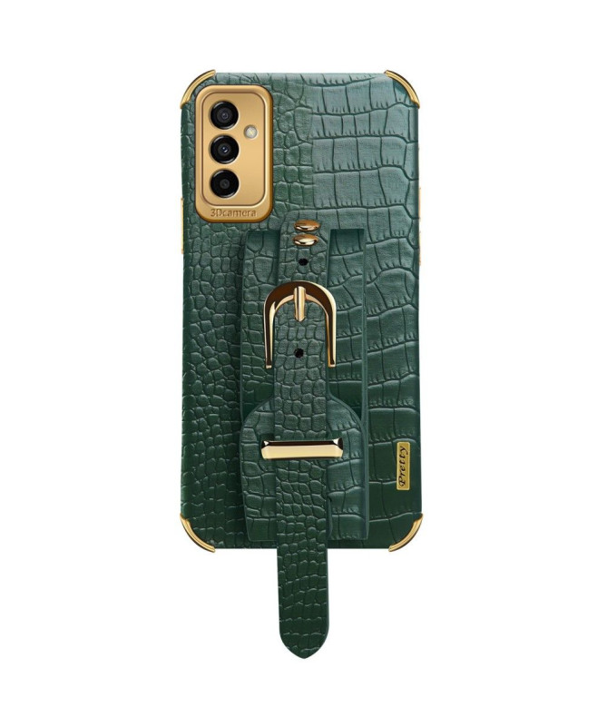 Coque Samsung Galaxy M23 5G Effet Croco avec Sangle