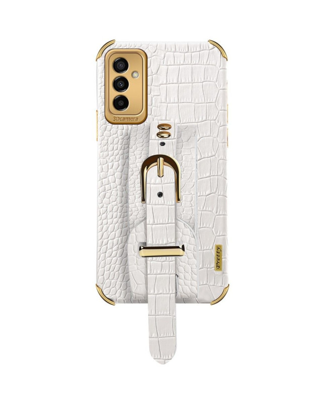 Coque Samsung Galaxy M23 5G Effet Croco avec Sangle