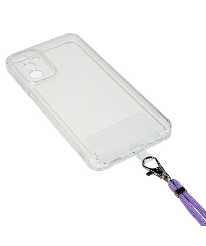 Coque Samsung Galaxy M23 5G Transparent Cordon Coloré