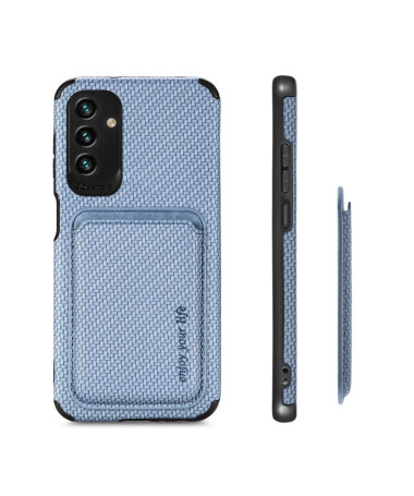 Coque Samsung Galaxy M23 5G Fibre de Carbone Porte-cartes magnétique