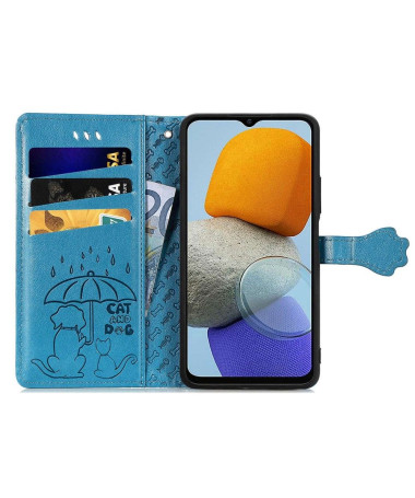 Housse Samsung Galaxy M23 5G effet cuir animaux en relief