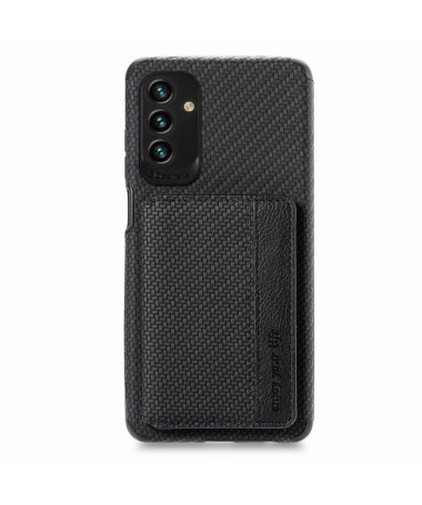 Coque Samsung Galaxy M23 5G Fibre Carbone Porte-Cartes Fonction Support