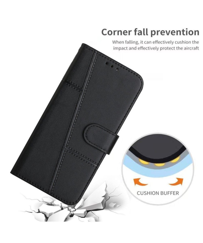 Housse Samsung Galaxy M23 5G Lines effet cuir rétro