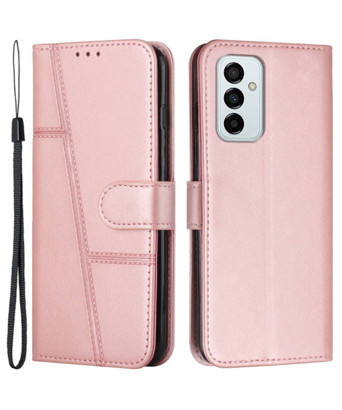 Housse Samsung Galaxy M23 5G Lines effet cuir rétro