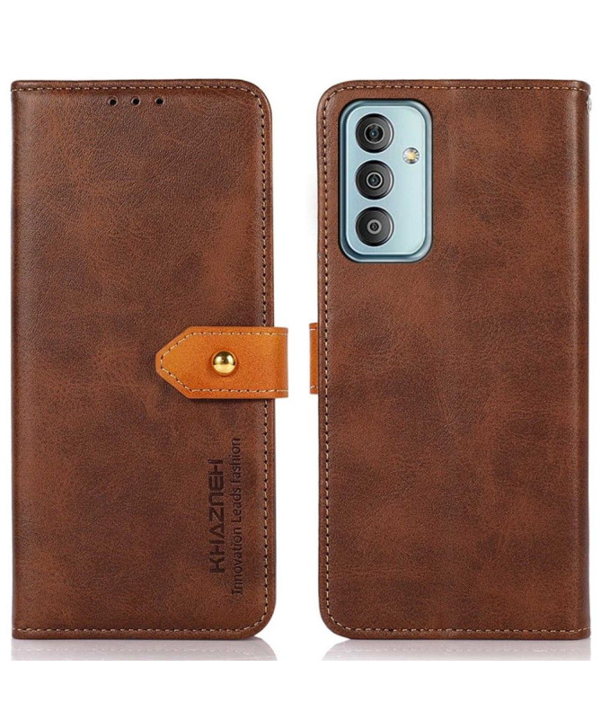 Housse Samsung Galaxy M13 KHAZNEH Bicolore simili cuir