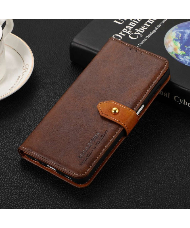 Housse Samsung Galaxy M13 KHAZNEH Bicolore simili cuir