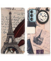 Housse Samsung Galaxy M13 Tour Eiffel et lettre