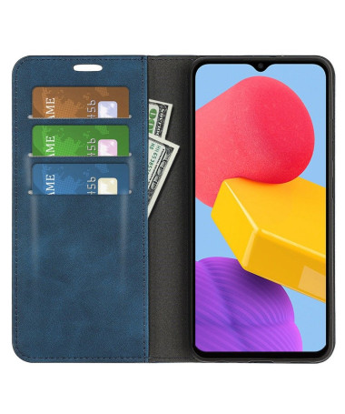 Étui Samsung Galaxy M13 simili cuir fonction stand