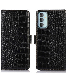 Housse Samsung Galaxy M13 Cuir véritable aspect croco