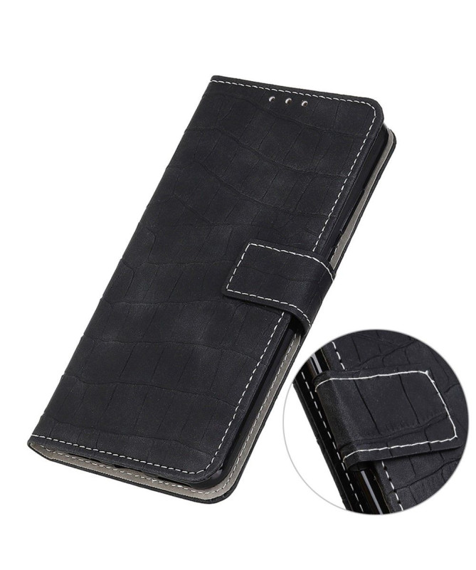 Housse Samsung Galaxy M13 Aspect Croco coutures