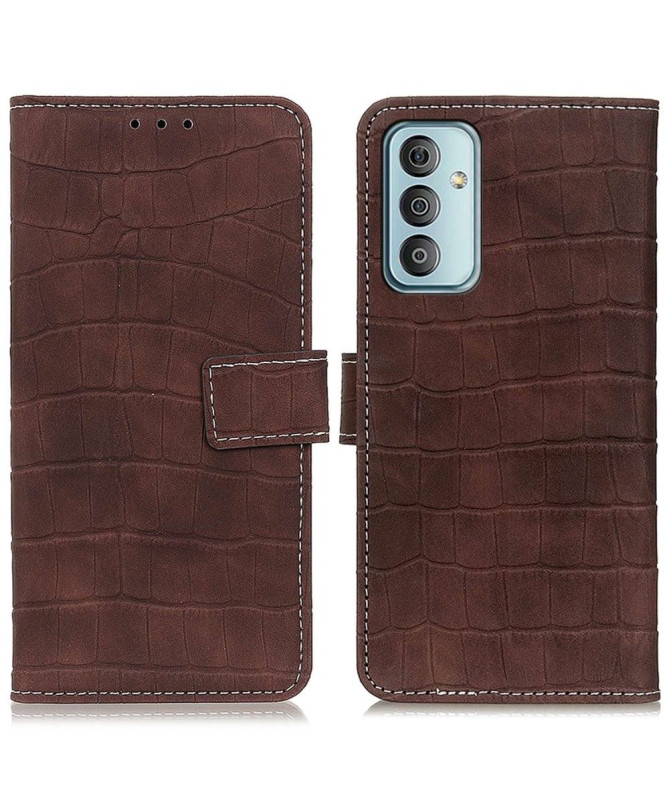 Housse Samsung Galaxy M13 Aspect Croco coutures