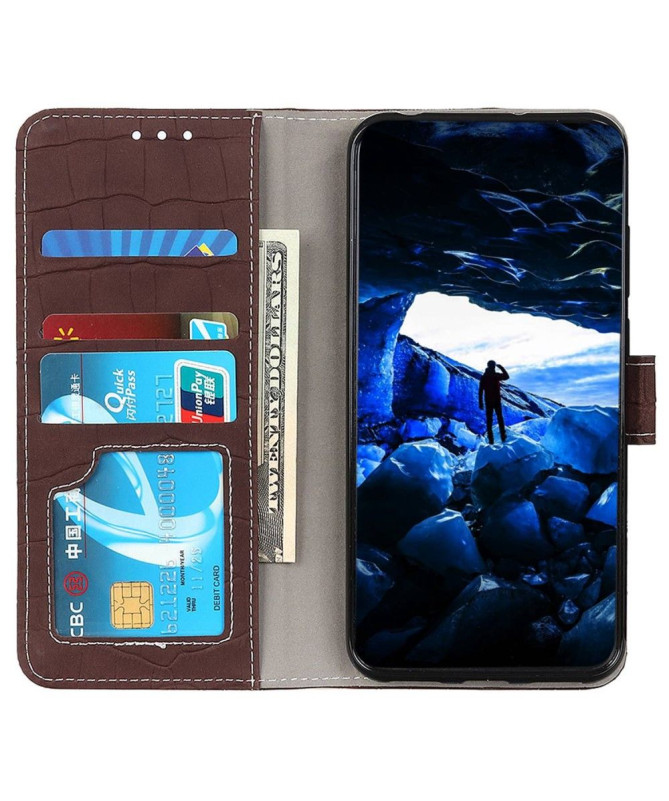 Housse Samsung Galaxy M13 Aspect Croco coutures