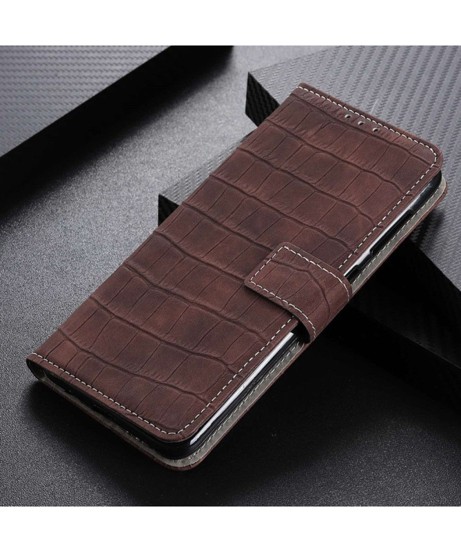 Housse Samsung Galaxy M13 Aspect Croco coutures