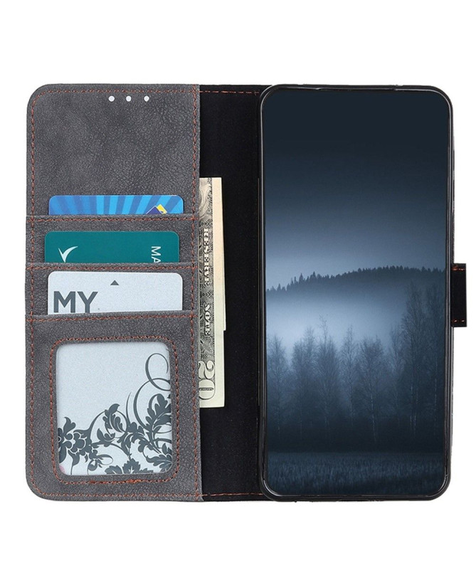 Housse Samsung Galaxy M13 effet cuir rétro KHAZNEH
