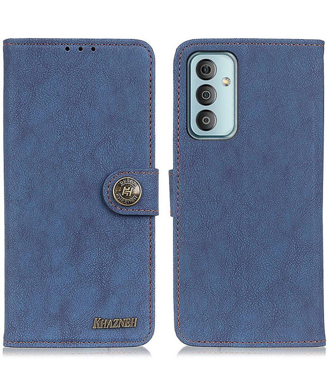 Housse Samsung Galaxy M13 effet cuir rétro KHAZNEH