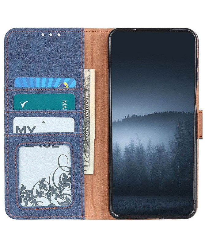 Housse Samsung Galaxy M13 effet cuir rétro KHAZNEH