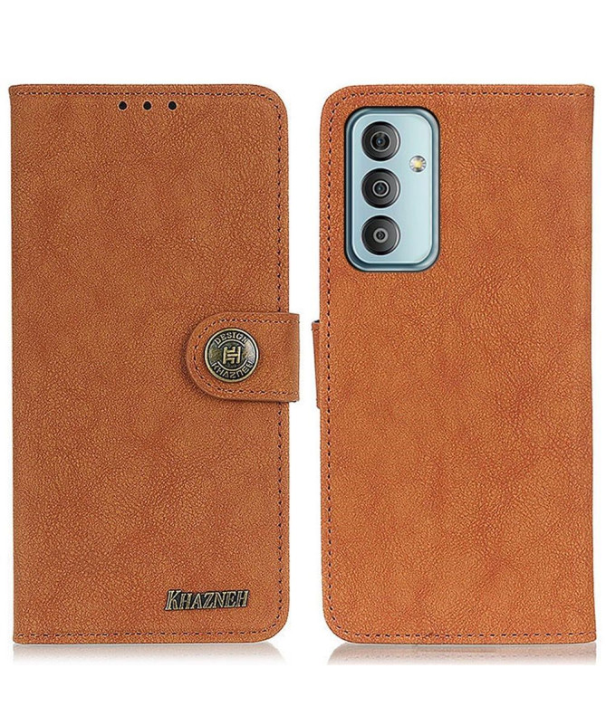 Housse Samsung Galaxy M13 effet cuir rétro KHAZNEH