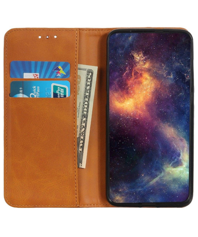 Housse Samsung Galaxy M13 Simone Flip simili cuir vieilli