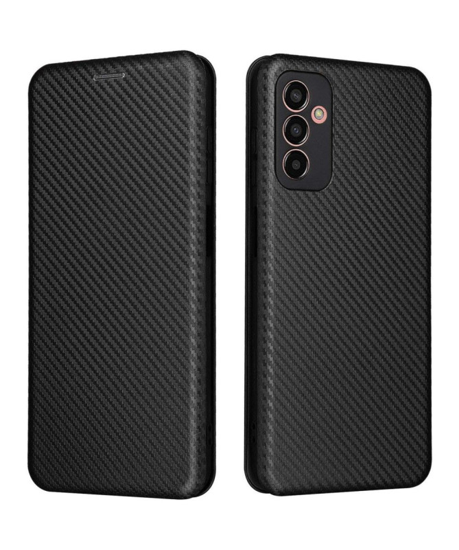 Housse Samsung Galaxy M13 simili cuir fibre de carbone
