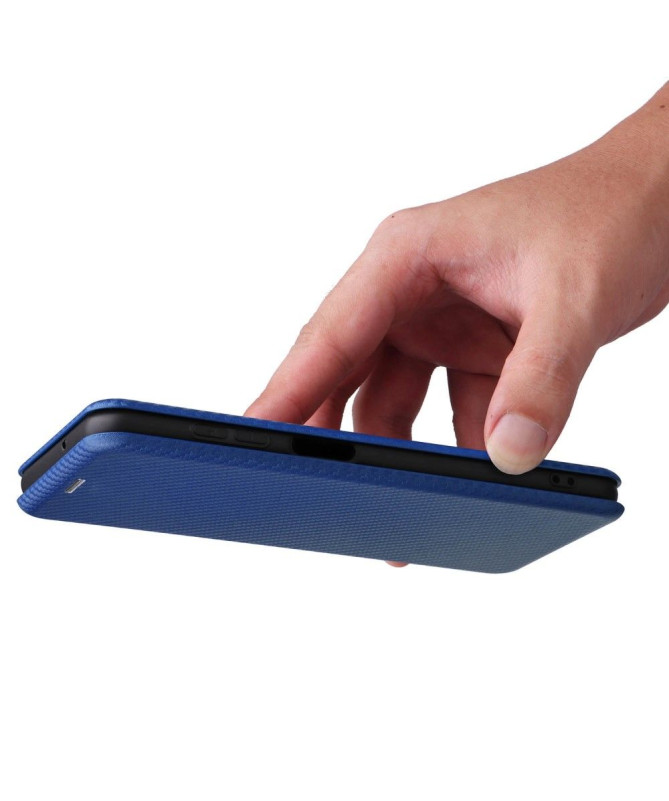 Housse Samsung Galaxy M13 simili cuir fibre de carbone - photo 12