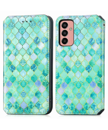 Housse Samsung Galaxy M13 Rabat Flip Motif Arabesque