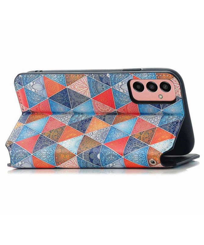 Housse Samsung Galaxy M13 Rabat Flip Mandala Kaléidoscope