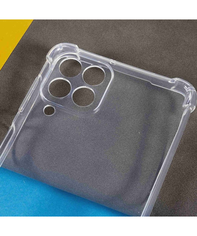 Coque Samsung Galaxy M53 5G avec cordon bandoulière transparent