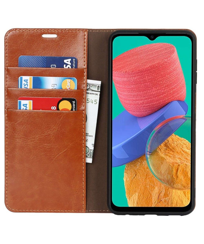 Housse Samsung Galaxy M33 5G Cuir Porte Cartes Fonction Support