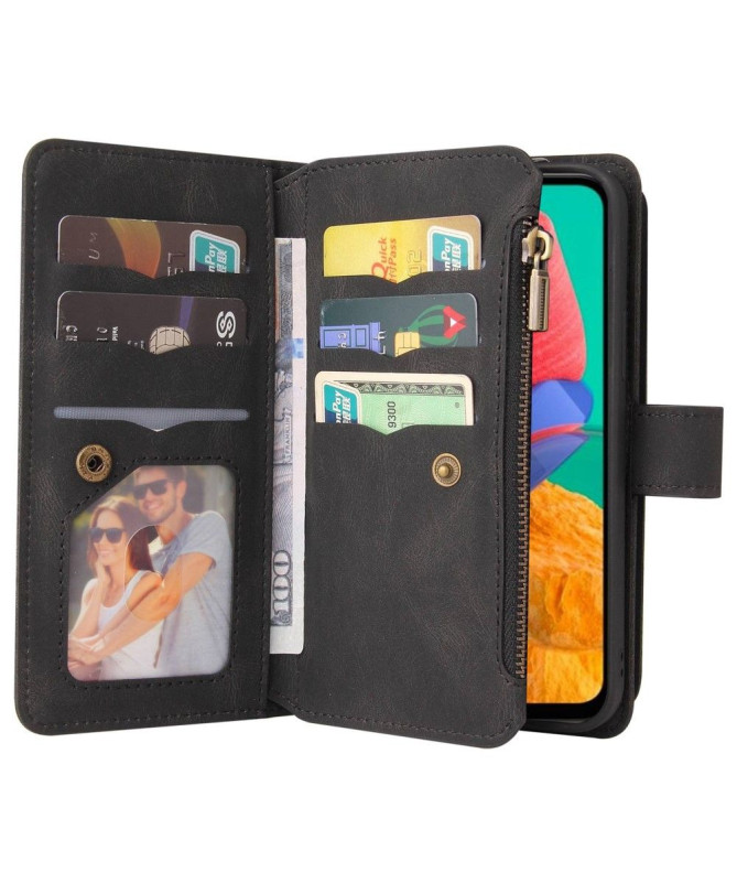Housse portefeuille Samsung Galaxy M33 5G à lanière