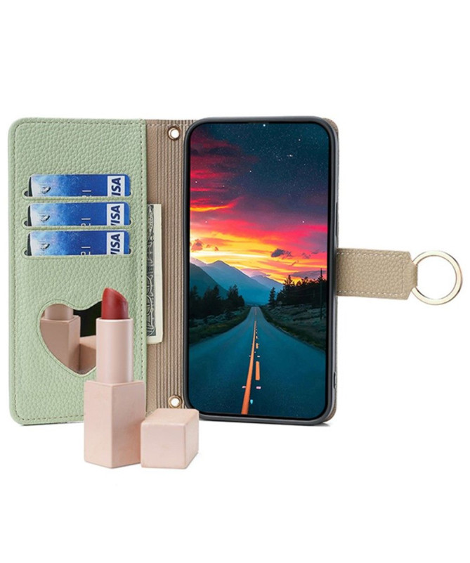 Étui Samsung Galaxy M15 5G portefeuille avec chaîne