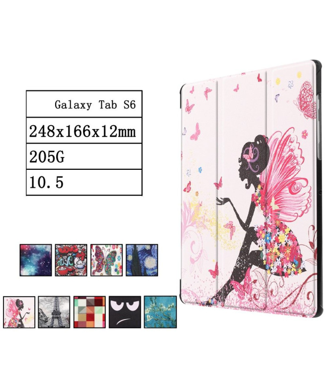 Samsung Galaxy Tab S6 - Coque avec rabat intelligent Fairy