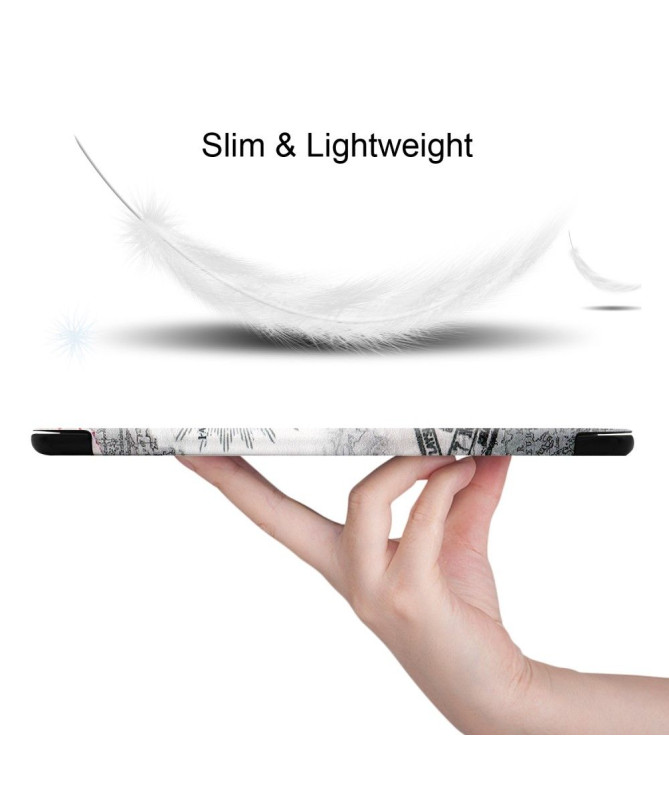 Samsung Galaxy Tab S6 - Coque avec rabat intelligent Tour Eiffel rétro