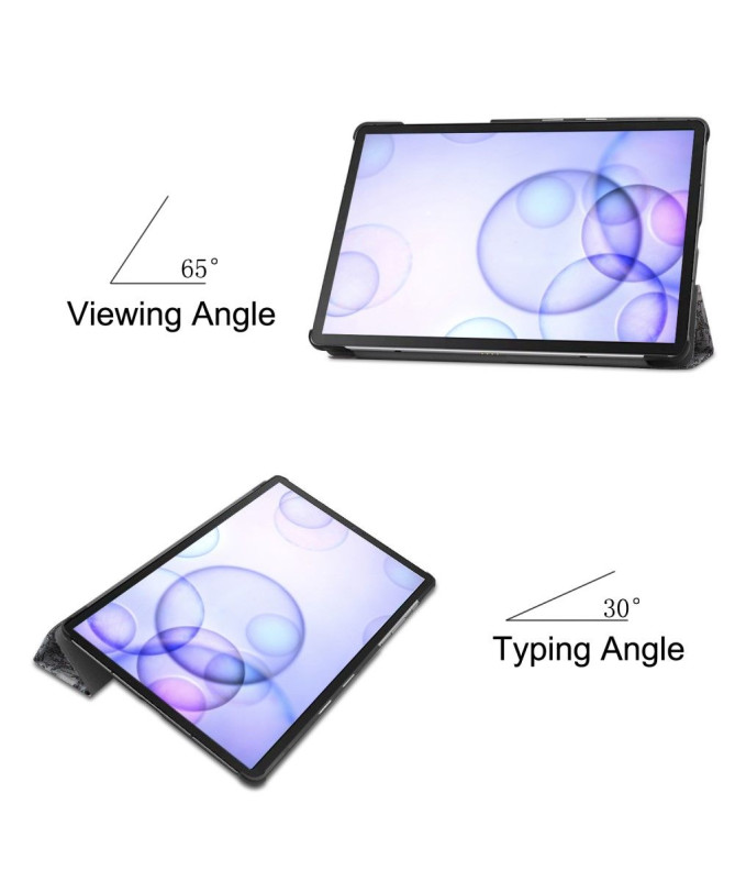 Samsung Galaxy Tab S6 - Coque avec rabat intelligent Tour Eiffel rétro