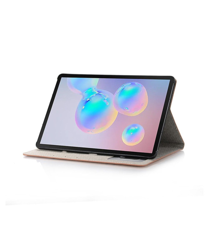 Housse Samsung Galaxy Tab S6 Carte du Monde - Marron