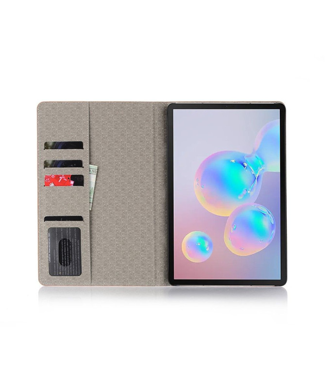 Housse Samsung Galaxy Tab S6 Carte du Monde - Marron