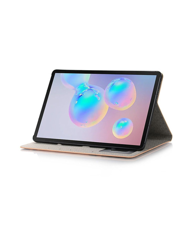 Housse Samsung Galaxy Tab S6 Carte du Monde - Marron