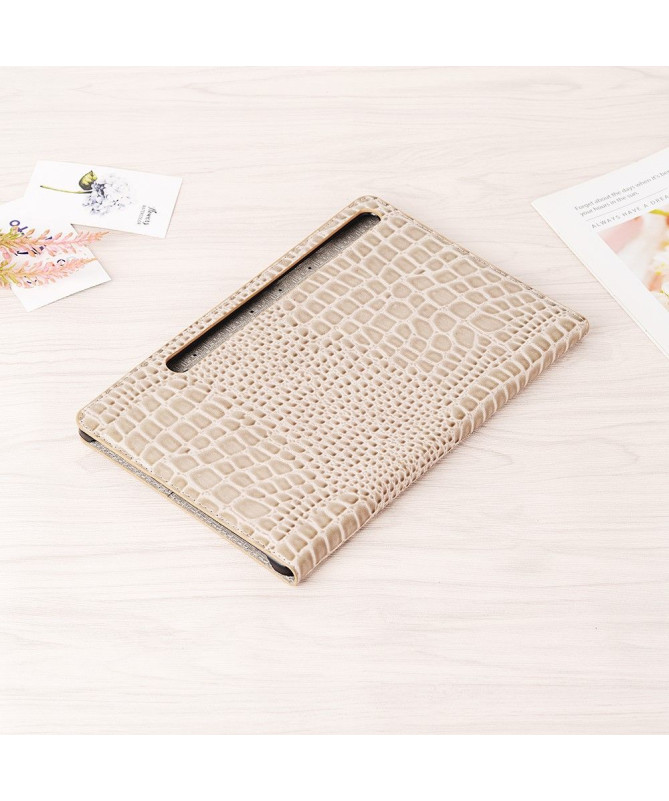 Housse Samsung Galaxy Tab S6 Simili Cuir Effet Croco