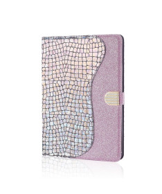 Housse Samsung Galaxy Tab S6 Glamour effet croco paillettes
