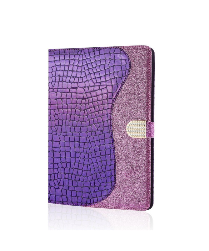 Housse Samsung Galaxy Tab S6 Glamour effet croco paillettes