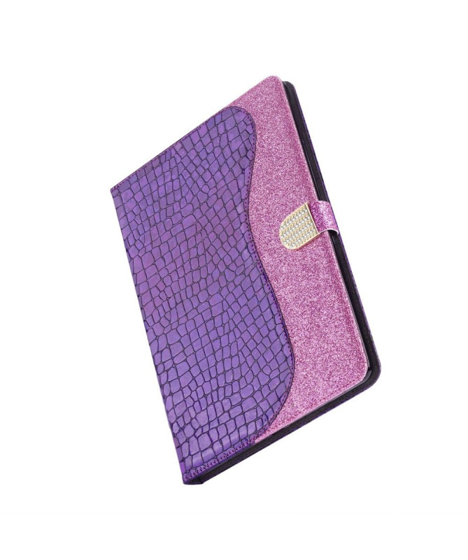Housse Samsung Galaxy Tab S6 Glamour effet croco paillettes