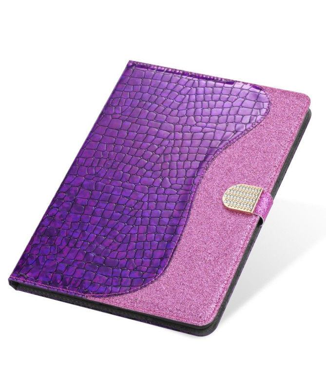 Housse Samsung Galaxy Tab S6 Glamour effet croco paillettes